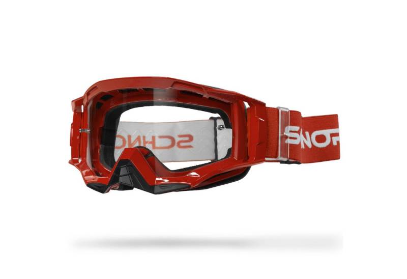 SCHNORR Sportbrille Schnorr MX Neo Motocross Brille Rot, Anti-Fog & Tear-Off, (1-St), Tear-Off & Roll-Off kompatibel von SCHNORR