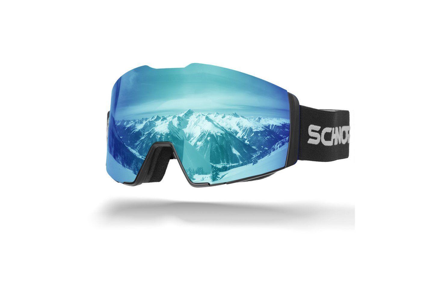 SCHNORR Sportbrille Schnorr Skibrille Edge Blau (S3), Full REVO, Anti-Fog, UV400, (1-St), Full REVO-Beschichtung Blau (S3) von SCHNORR