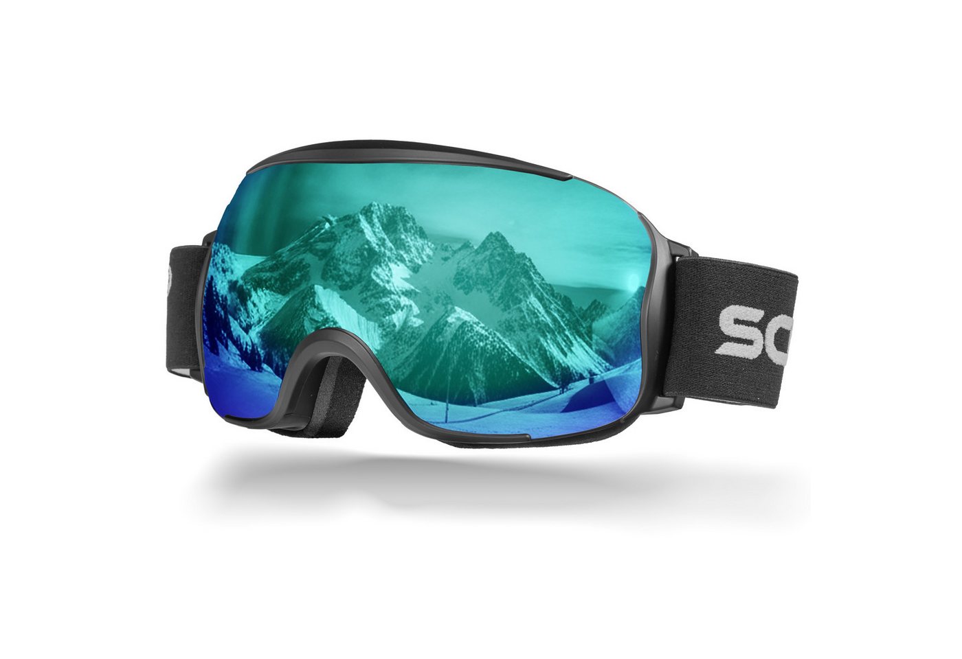 SCHNORR Sportbrille Schnorr Skibrille Kryos - Sphärisch, Blau (S3), Full REVO, Anti-Fog, (1-St), Full REVO-Beschichtung Blau (S3) von SCHNORR