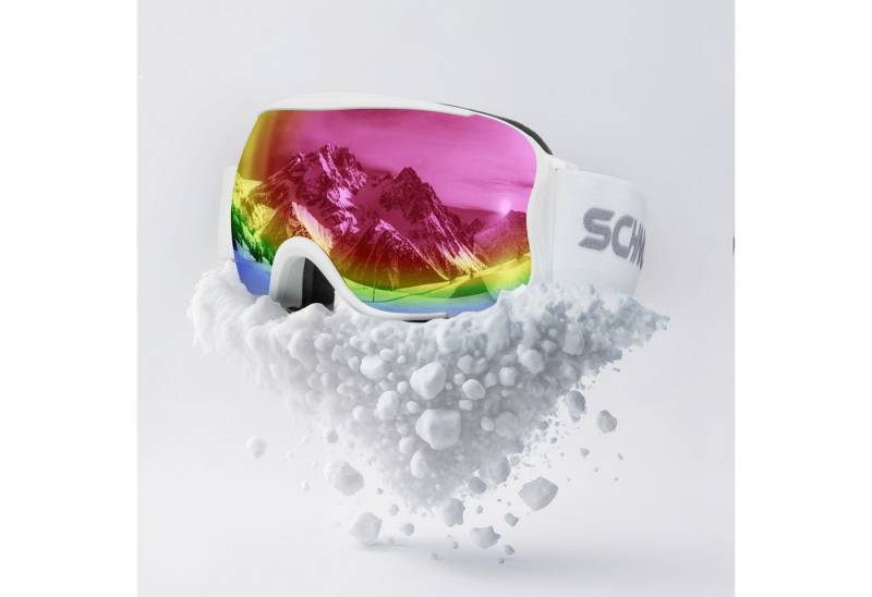 SCHNORR Sportbrille Schnorr Skibrille Kryos - Sphärisch, Pink (S2), Full REVO, Anti-Fog, Full REVO-Beschichtung Pink (S2) von SCHNORR