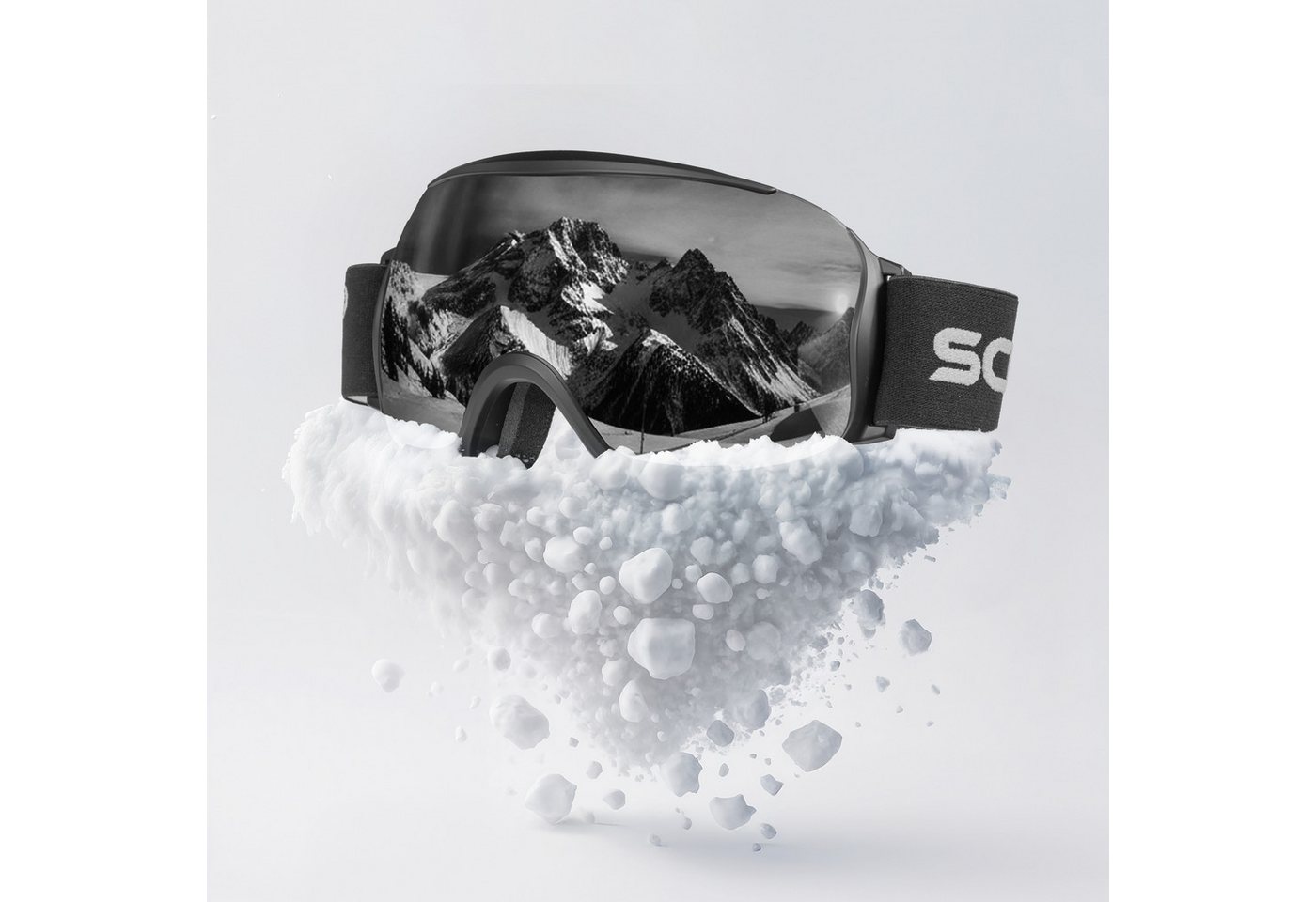 SCHNORR Sportbrille Schnorr Skibrille Kryos - Sphärisch, Silber (S3/S4), Full REVO, Anti, Full REVO-Beschichtung Silber (S3) von SCHNORR