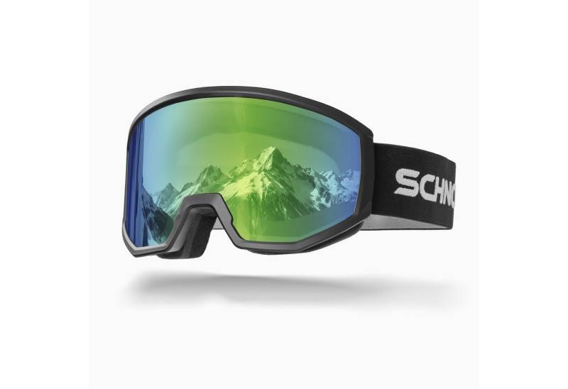 SCHNORR Sportbrille Schnorr Skibrille Luchs Grün (S3), Full REVO, Anti-Fog, UV400, (1-St), Full REVO-Beschichtung Grün (S3) von SCHNORR