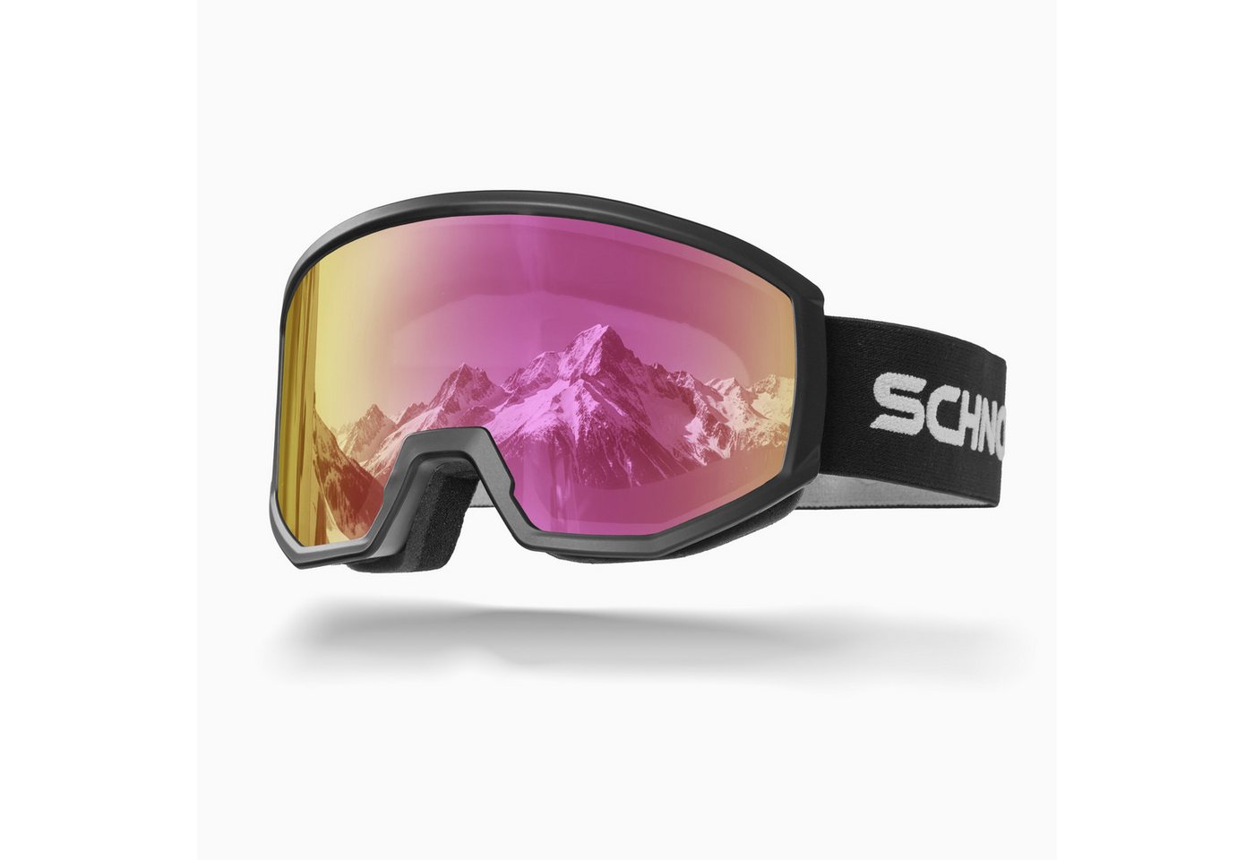 SCHNORR Sportbrille Schnorr Skibrille Luchs Pink (S2), Full REVO, Anti-Fog, UV400, (1-St), Full REVO-Beschichtung Pink (S2) von SCHNORR