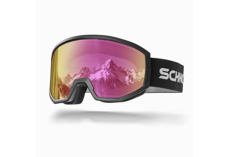 SCHNORR Sportbrille Schnorr Skibrille Luchs Pink (S2), Full REVO, Anti-Fog, UV400, (1-St), Full REVO-Beschichtung Pink (S2) von SCHNORR