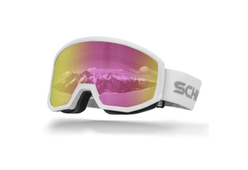 SCHNORR Sportbrille Schnorr Skibrille Luchs Pink (S2), Full REVO, Anti-Fog, UV400, (1-St), Full REVO-Beschichtung Pink (S2) von SCHNORR