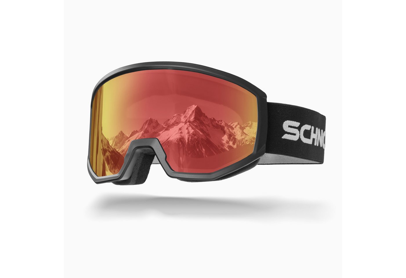 SCHNORR Sportbrille Schnorr Skibrille Luchs Rot (S2), Full REVO, Anti-Fog, UV400, (1-St), Full REVO-Beschichtung Rot (S2) von SCHNORR