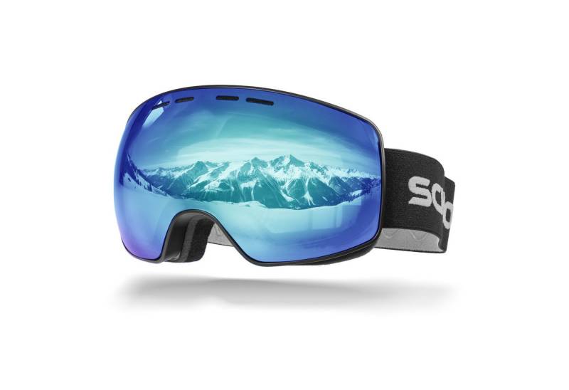 SCHNORR Sportbrille Schnorr Skibrille Ventra - Sphärisch, Blau (S3), Full REVO, Anti-Fog, (1-St), Full REVO-Beschichtung Blau (S3) von SCHNORR
