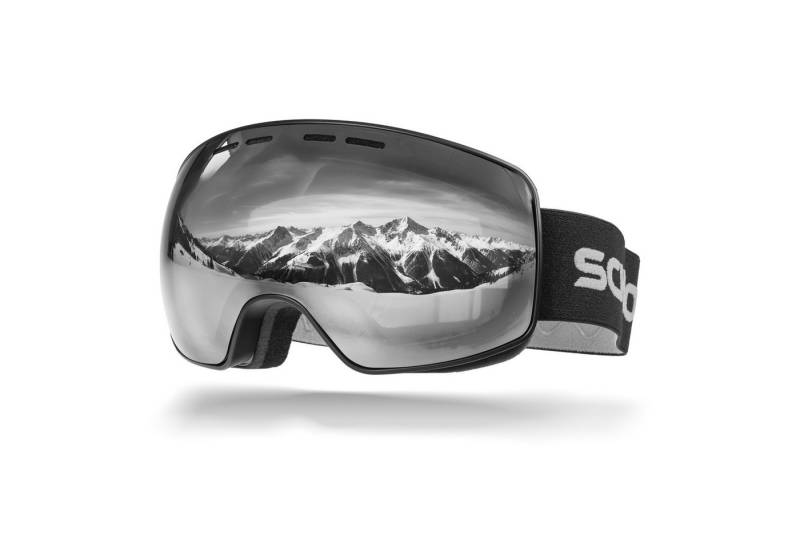 SCHNORR Sportbrille Schnorr Skibrille Ventra - Sphärisch, Silber (S3/S4), Full REVO, Ant, (1-St), Full REVO-Beschichtung Silber (S3) von SCHNORR
