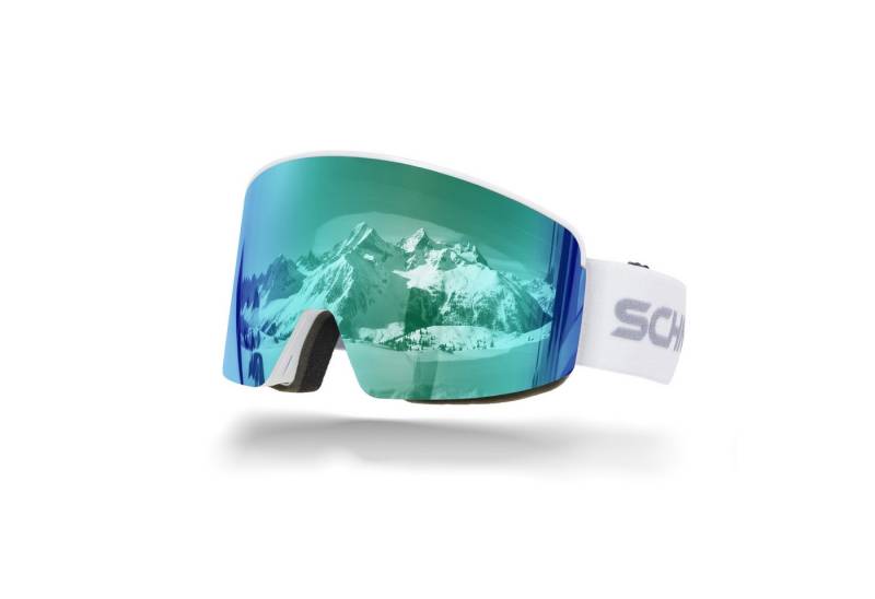 SCHNORR Sportbrille Skibrille mit magnetischer Glaswechselfunktion REVO Eis Blau S3, Ant, (1-St), Full REVO-Beschichtung Eis Blau (S3) von SCHNORR