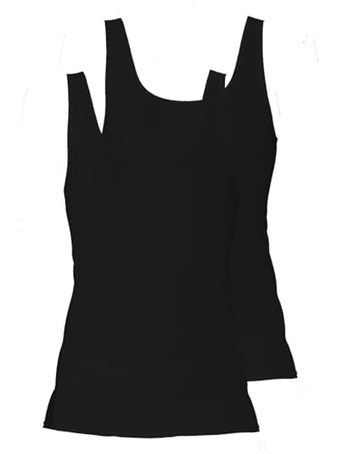 SCHÖLLER 2er Pack Damen Achseltop Baumwolle-Elasthan 51121-26-580 Gr. Numeric_48 in Schwarz von SCHÖLLER