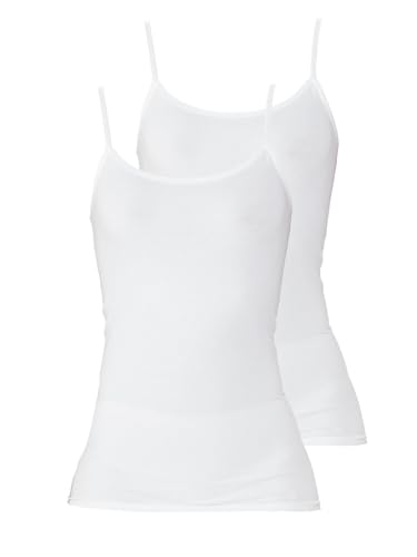 SCHÖLLER 2er Pack Damen Unterhemd Baumwolle-Elasthan 51120-26-581 Gr. 46 in Weiss von SCHÖLLER