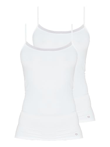 SCHÖLLER 2er Pack Damen Unterhemd Baumwolle-Elasthan 51130-26-581 Gr. 38 in Weiss von SCHÖLLER