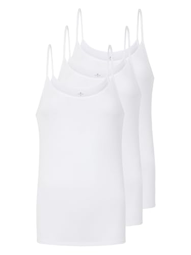 SCHÖLLER 3er Pack Damen Spaghetti-Top Viskose 51280-41-582 Gr. 48 in Weiss von SCHÖLLER