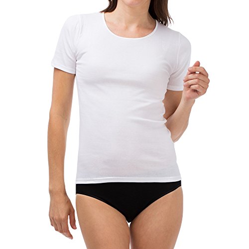 SCHÖLLER 3er Pack Damen Unterhemd Kurzarm I Damen Shirt I 51140-44-561 I Größe 38 I Farbe Weiß von SCHÖLLER