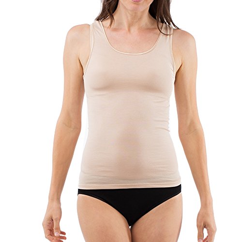 SCHÖLLER 3er Pack Damen Unterhemd ohne Arm I 51183-41-560 I Größe 48 I Hautfarben (Skin) von SCHÖLLER
