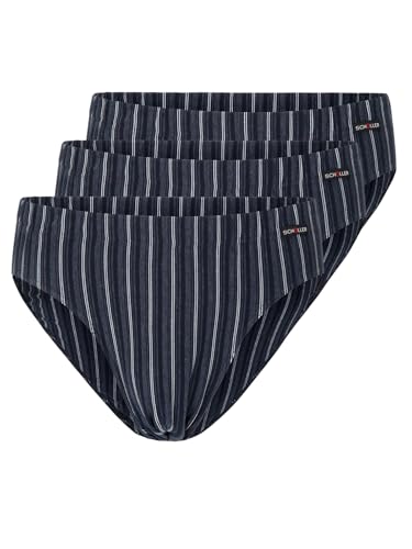 SCHÖLLER 3er Pack Herren Slip Elastic-Single 10000-42-450 Gr. XL in deep Navy-weiß von SCHÖLLER