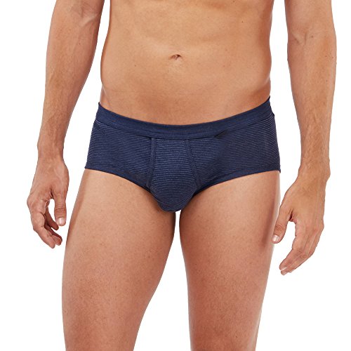 SCHÖLLER Herren Slip mit Eingriff 5er Pack l 145-420 l Größe 5 (M) l Farbe Navy-Melange von SCHÖLLER