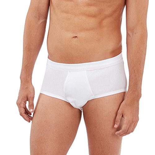 SCHÖLLER Herren Slip mit Eingriff 5er Pack l 153-420 l Größe 5 (M) l Farbe Weiß von SCHÖLLER