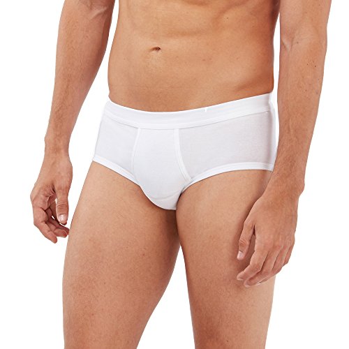 SCHÖLLER Herren Slip mit Eingriff Feinripp 5er Pack l 916-420 l Größe 6 (L) l Farbe Weiß von SCHÖLLER