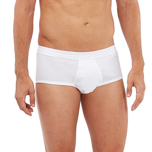 SCHÖLLER Herren Slip mit Eingriff und Elastic-Bund 5er Pack l 155-420 l Größe 6 (L) l Farbe Weiß von SCHÖLLER