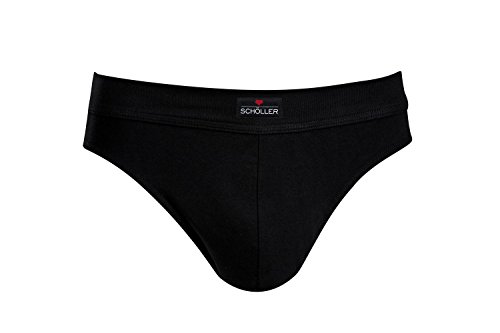 SCHÖLLER Nestos by, 3er Pack Herren Slip Weichelastic-Bund, schwarz, Gr. 5/M von SCHÖLLER