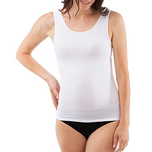 Schöller Damen Shirt ohne Arm Micro-Modal 3er Pack Größe 48, Farbe weiß von SCHÖLLER