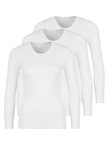 Schöller saliha Langarm Shirt mit edlem Glanzabschluss (38, weiß) von SCHÖLLER