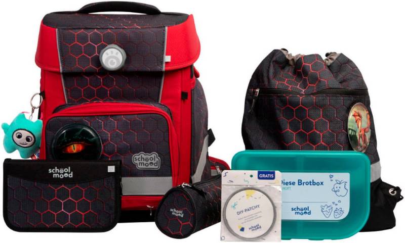 SCHOOL-MOOD® Schulranzen Champion Maxx Pro (Set, 7-tlg), mit LED-Patchy von SCHOOL-MOOD®