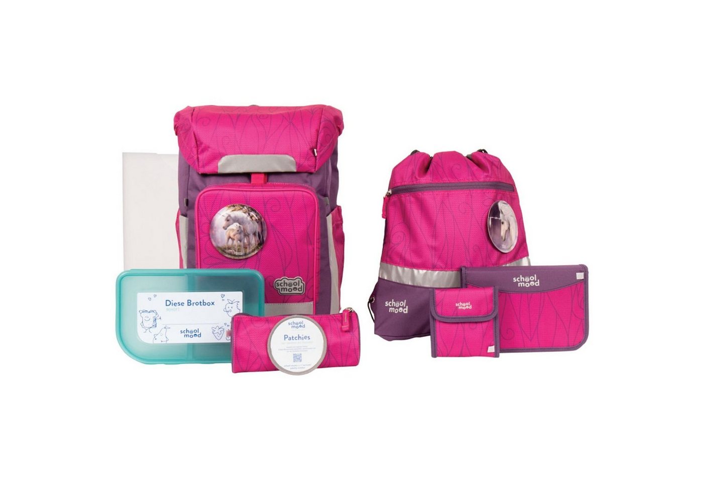 SCHOOL-MOOD® Schulranzen Rebel Air+ (8-tlg), PET von SCHOOL-MOOD®