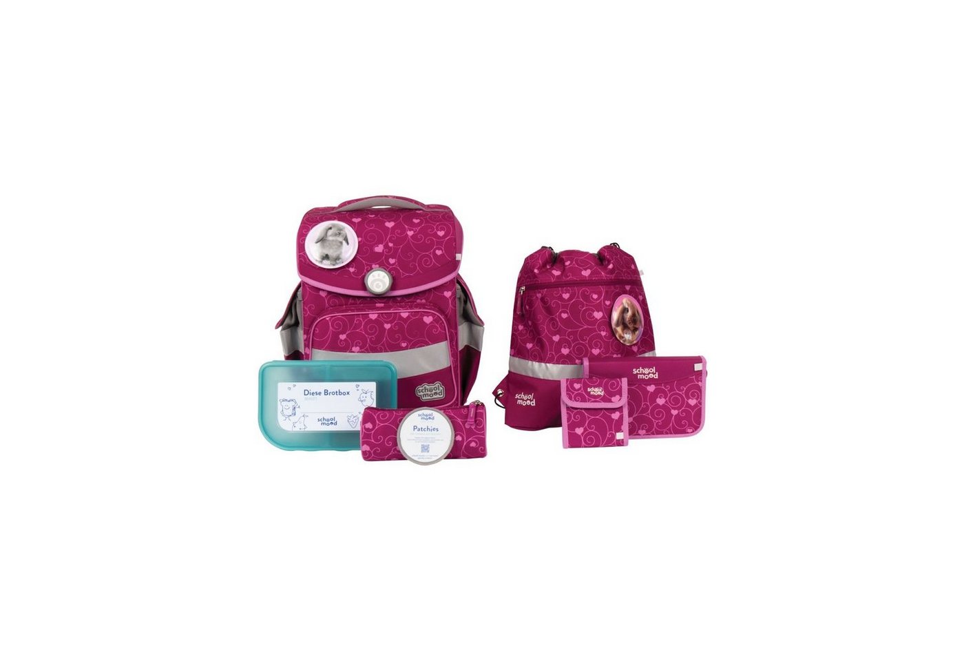 SCHOOL-MOOD® Schulranzen School Mood Schulranzenset Timeless Hannah (Hase) von SCHOOL-MOOD®