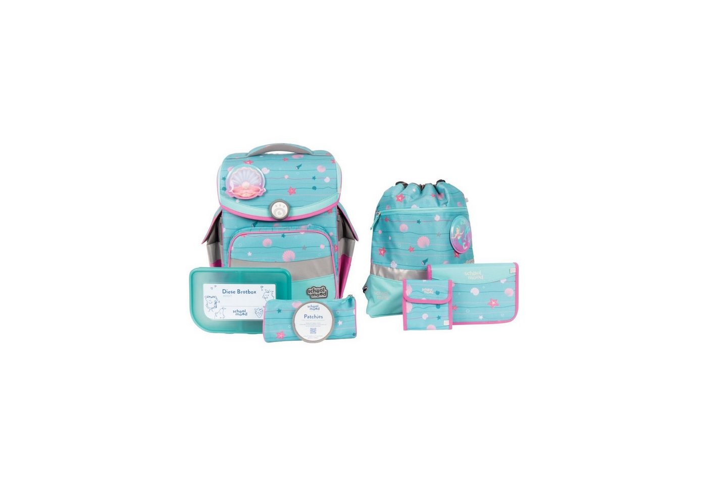 SCHOOL-MOOD® Schulranzen School Mood Schulranzenset Timeless Lilly (Meerjungfrau) von SCHOOL-MOOD®