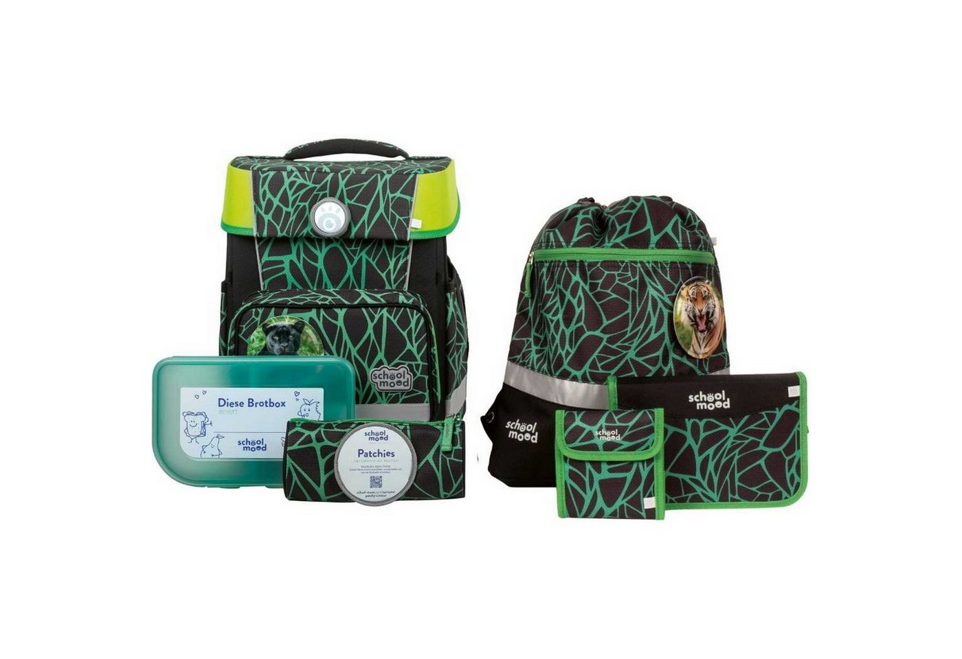 SCHOOL-MOOD® Schulranzen Schulranzenset 7-tlg. Champion Linus Panther von SCHOOL-MOOD®