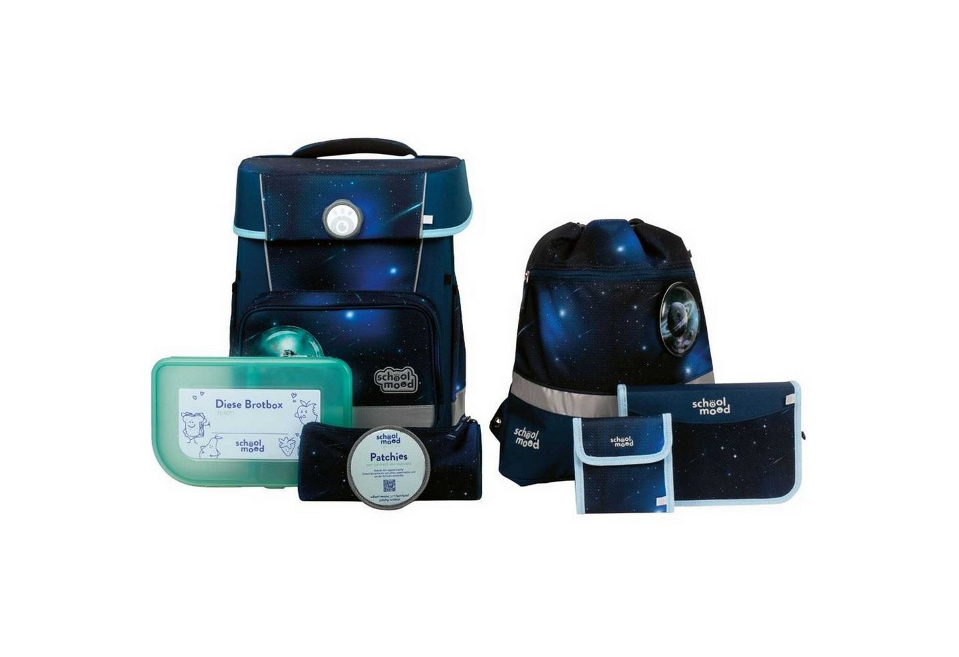 SCHOOL-MOOD® Schulranzen Schulranzenset 7-tlg. Champion Moritz Weltall von SCHOOL-MOOD®