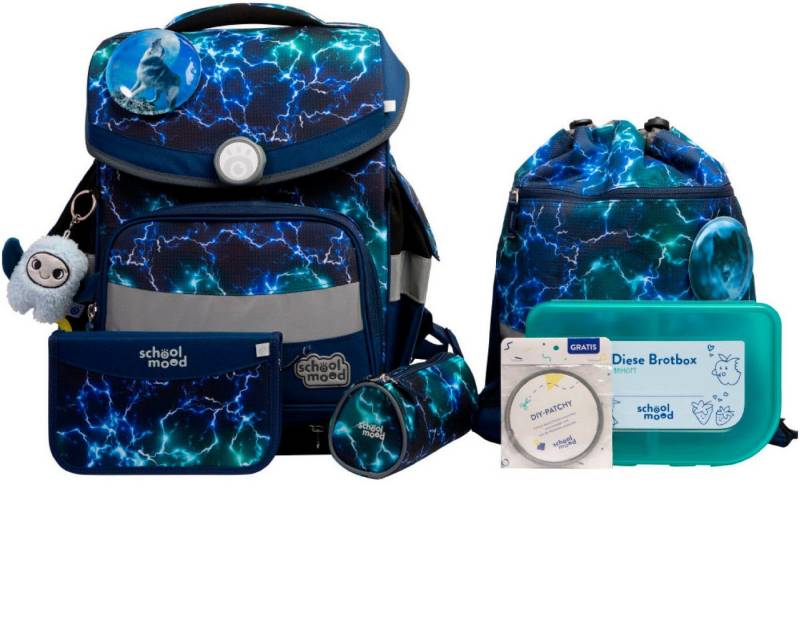 SCHOOL-MOOD® Schulranzen Timeless Pro (7-tlg), mit LED-Patchy von SCHOOL-MOOD®