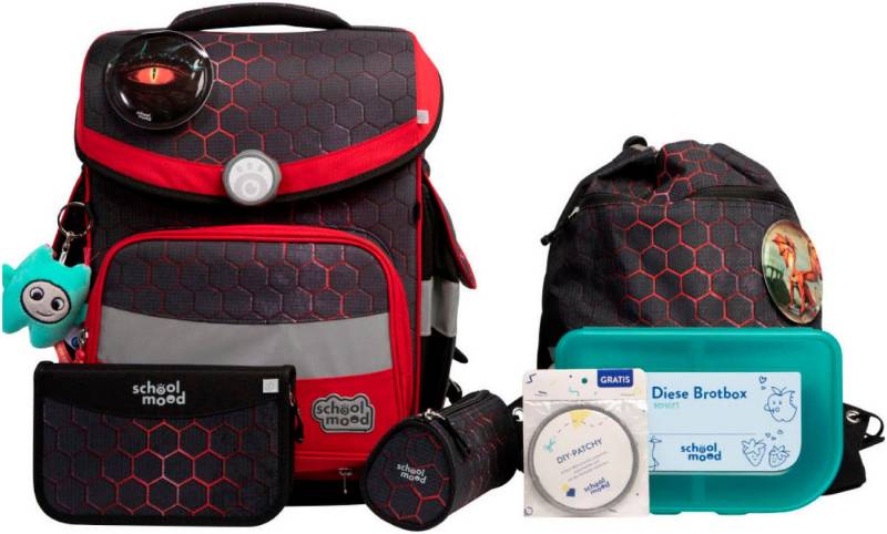 SCHOOL-MOOD® Schulranzen Timeless Pro (7-tlg), mit LED-Patchy von SCHOOL-MOOD®