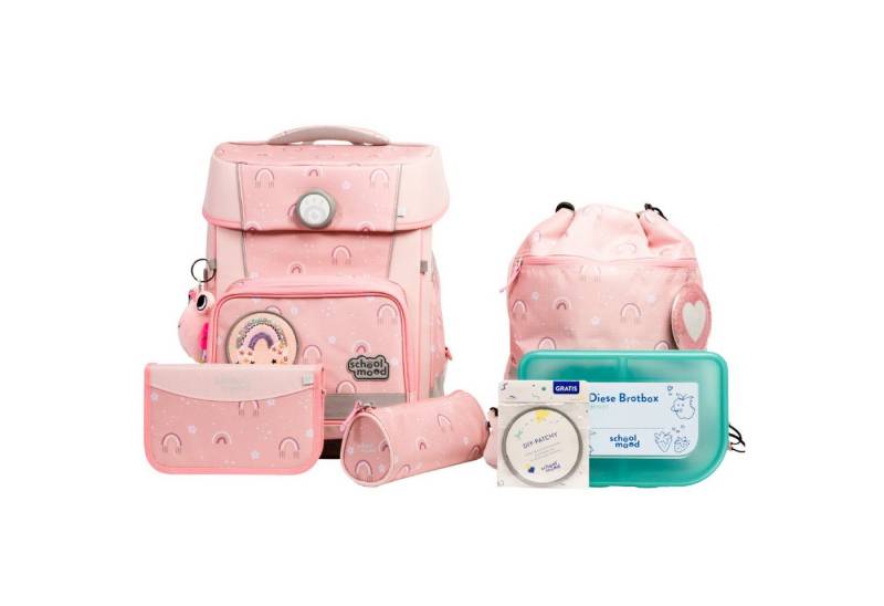 SCHOOL-MOOD® Schulrucksack School Mood Champion Pro Rainbow, 7-tlg. Schulranzenset von SCHOOL-MOOD®