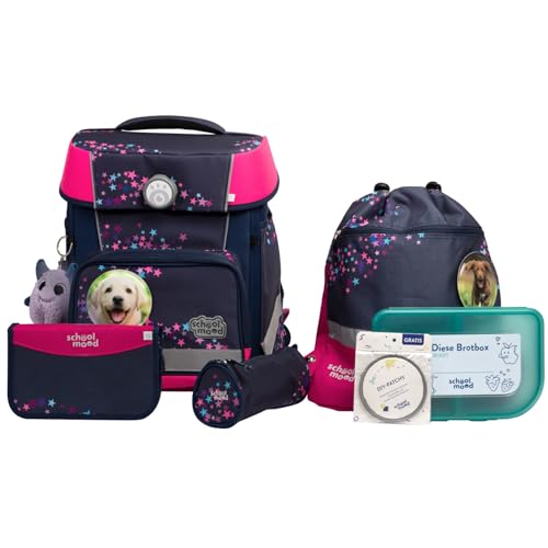 SCHOOL-MOOD Champion Maxx Pro Schulranzenset 7-teilig 22L Stauraum, ergonomisches Grow with You System für 1 m bis 1,50 m Körpergröße, wasserdichter Stoff mit Reflektoren SCHOOL-MOOD Champion Maxx Pro Schulranzenset 7-teilig 22L Stauraum, ergonomisches Grow with You System für 1 m bis 1,50 m Körpergröße, wasserdichter Stoff mit Reflektoren von SCHOOL-MOOD