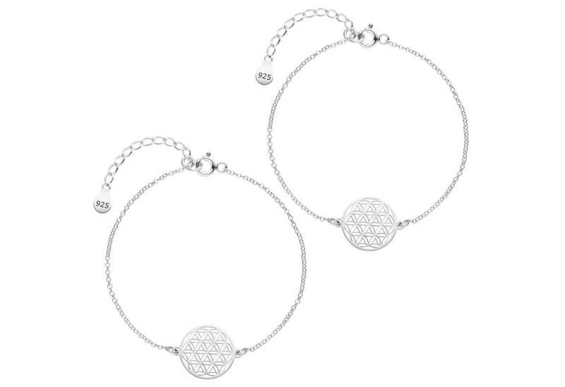 SCHOSCHON Armband Set Mutter Tochter Lebensblume Armketten Set 925 Silber, Schmuck Blume des Lebens Armbänder von SCHOSCHON