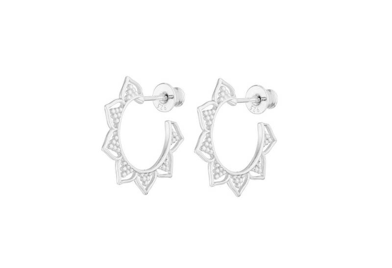 SCHOSCHON Creolen-Set Lotus (Boho-Look, 925 Silber), Damenschmuck von SCHOSCHON