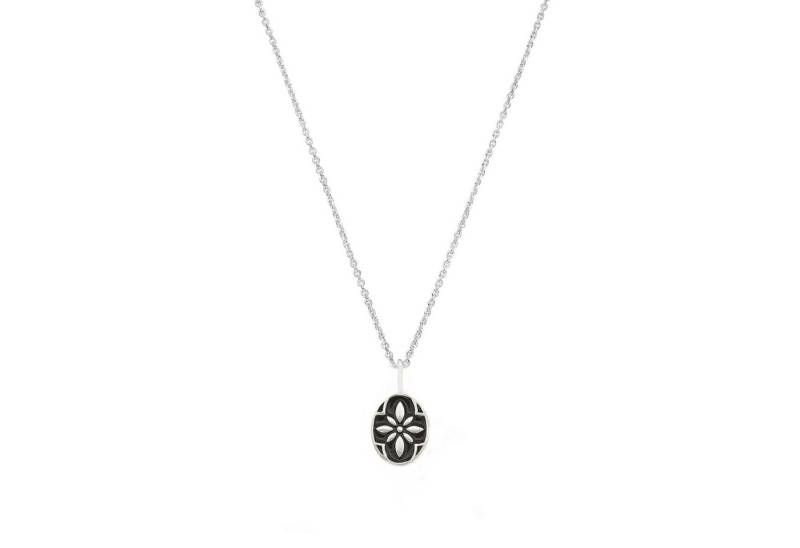 SCHOSCHON Kette mit Anhänger 925er Silber Halskette Damen mit Medaillon (Symbolschmuck, Floral), Vintage Schmuck für Alltag von SCHOSCHON