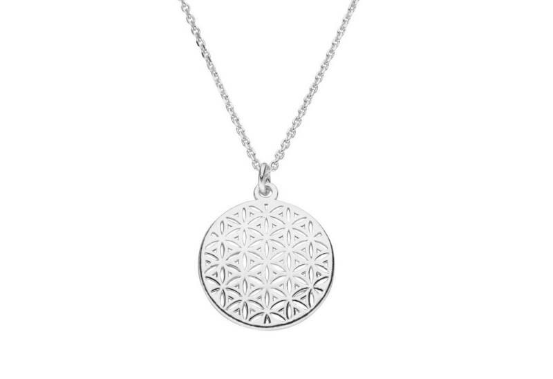 SCHOSCHON Kette mit Anhänger Blume des Lebens Anhängerkette 925 Silber (Symbolschmuck, Geschenk für Damen), Lebensblume Damenschmuck von SCHOSCHON