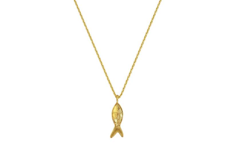 SCHOSCHON Kette mit Anhänger Fisch (3D Maritimer, Meer Sommer Halskette), Damenschmuck von SCHOSCHON