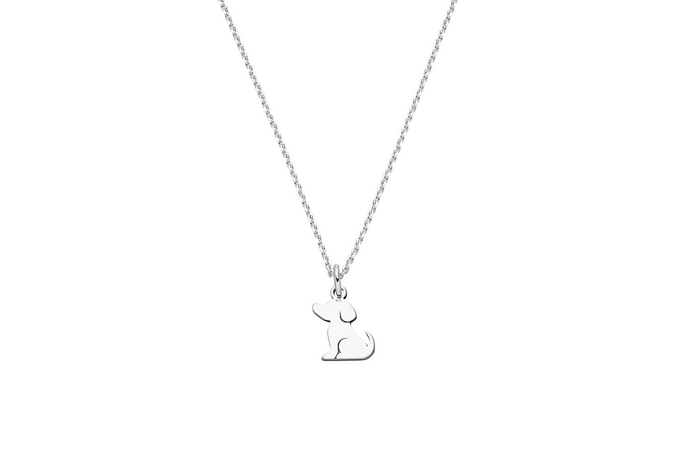 SCHOSCHON Kette mit Anhänger Hunde-Anhänger (Tierliebhaber, zartes Design), Halskette aus 925 Silber von SCHOSCHON