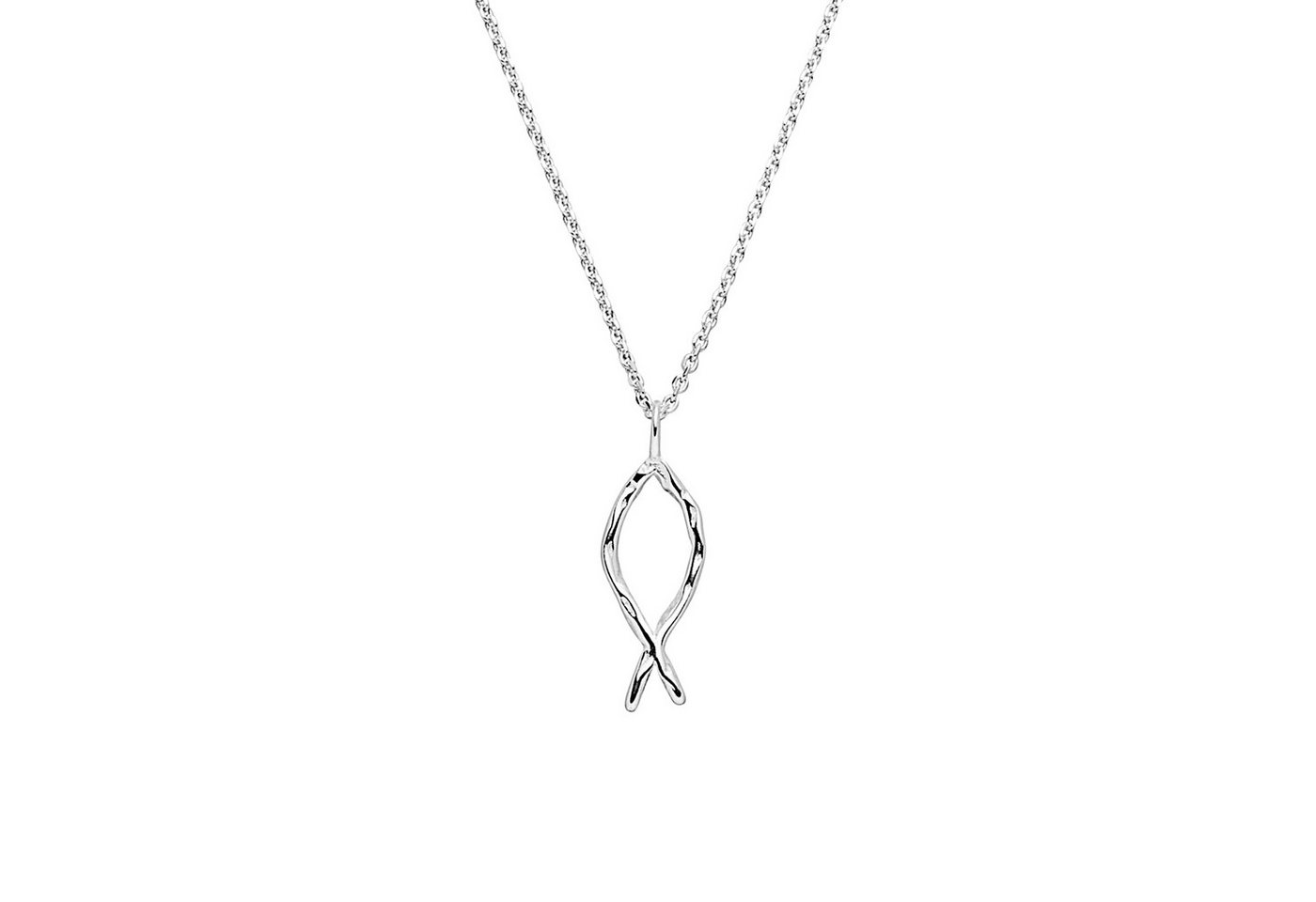 SCHOSCHON Kette mit Anhänger ICHTHYS (Fisch-Anhänger, 925 Silber) von SCHOSCHON