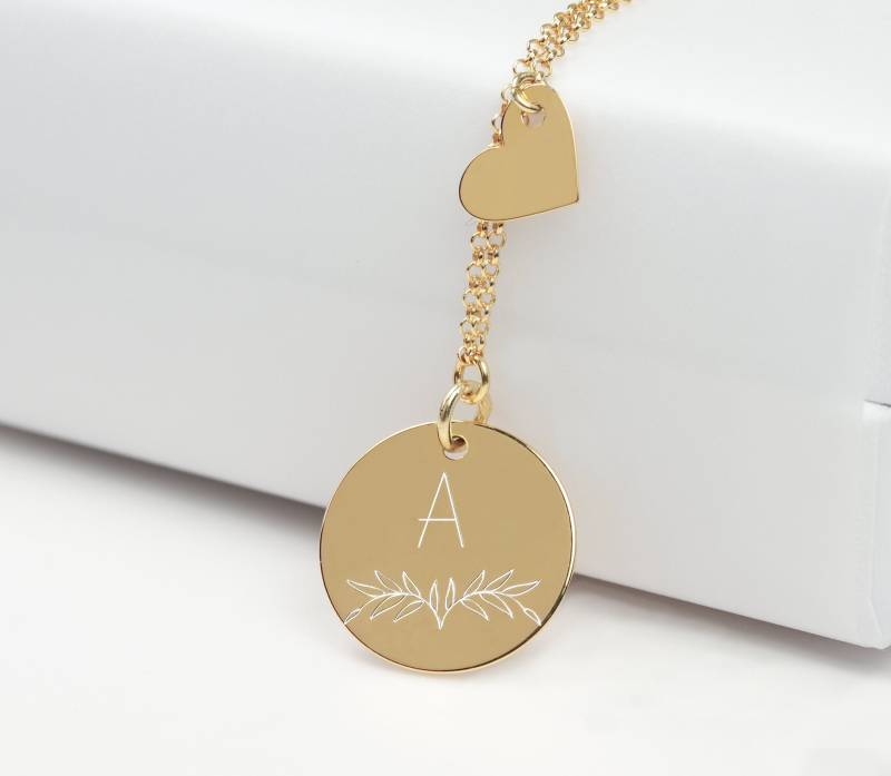 Schoschon Buchstabengravur Namenskette 925 Silber Vergoldet - Personalisiertes Geschenk von SCHOSCHON