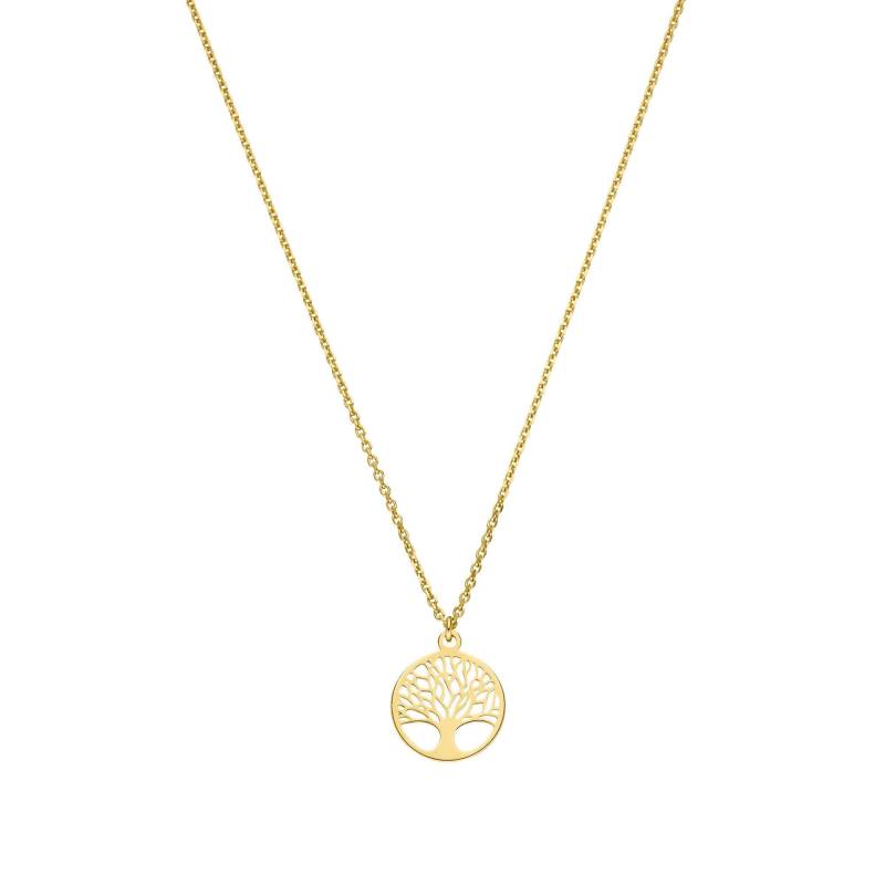 Schoschon Halskette Mit Lebensbaum 925 Silber Vergoldet Mini Ø 12 Mm/Baum Des Lebens Anhänger Schmuck Geschenke Für Frauen von SCHOSCHON