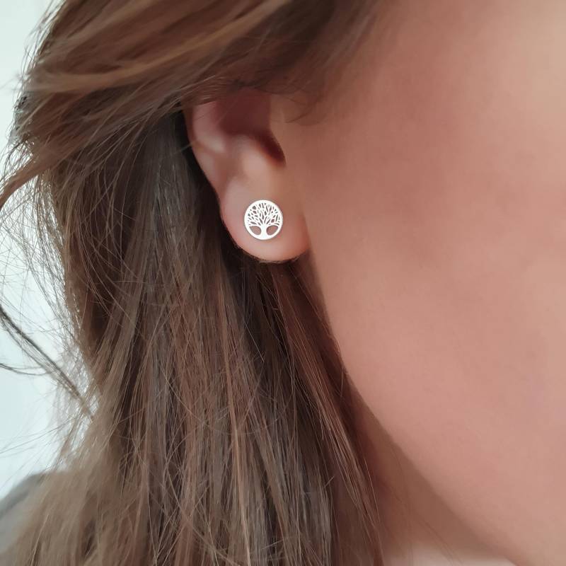 Schoschon Lebensbaum Ohrstecker 925 Silber | Baum Des Lebens Ohrringe Muttertagsgeschenk Tochter Mädchen von SCHOSCHON