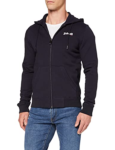 SCHOTT Herren Swzip Sweatshirt, Blau (Navy Navy), Small von Schott NYC