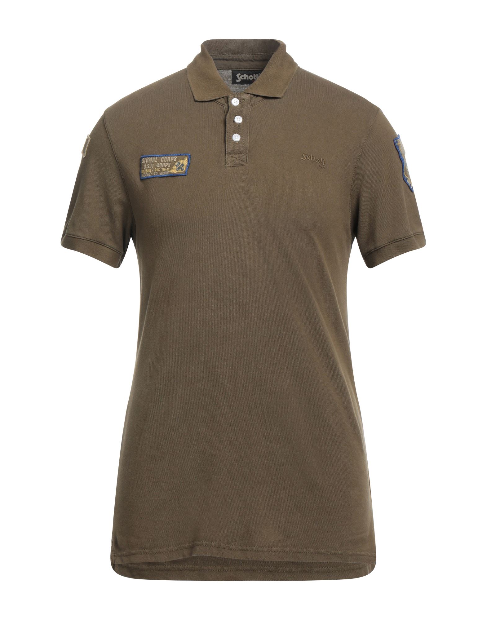 SCHOTT Poloshirt Herren Militärgrün von SCHOTT