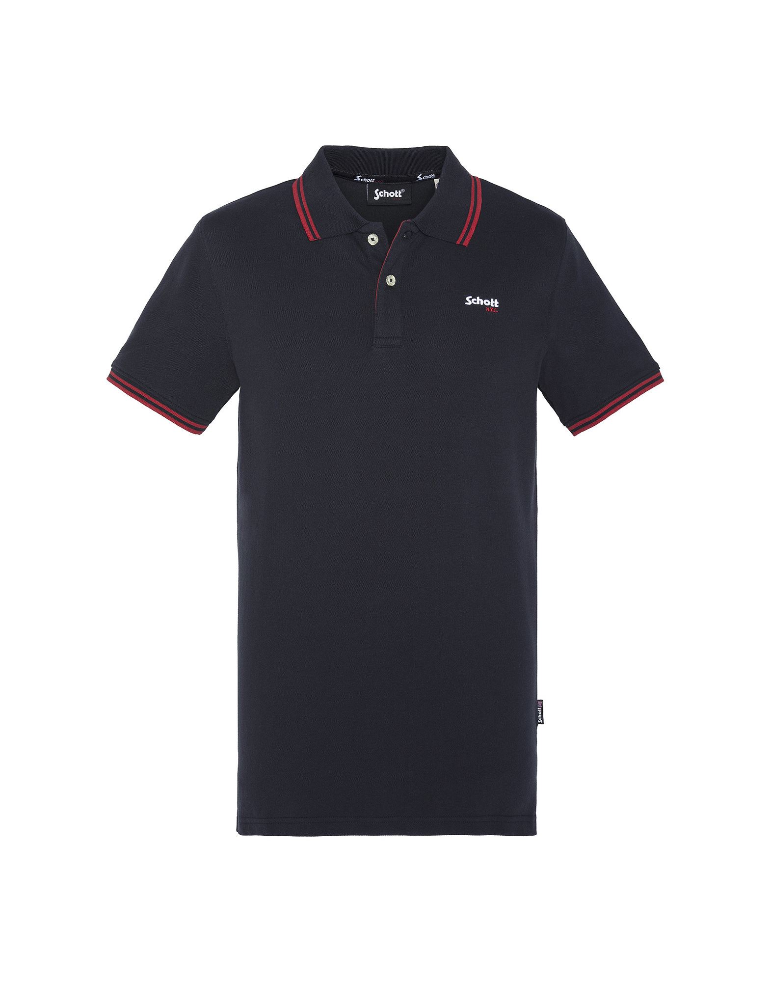 SCHOTT Poloshirt Herren Nachtblau von SCHOTT